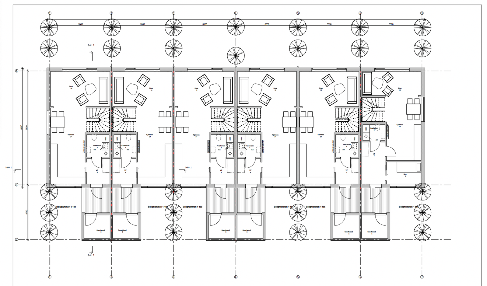 Plantegning 1. etasje. Galleribilde