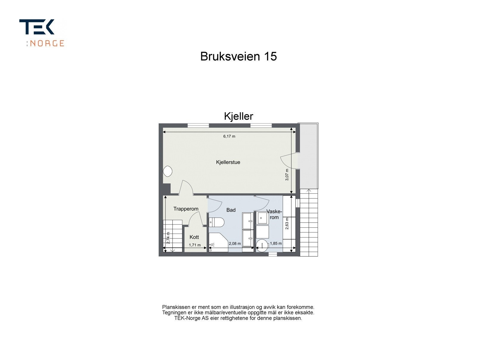 Tegninger før oppussing men som tildels viser romfordelingen (uten romskiller i stuen) Galleribilde