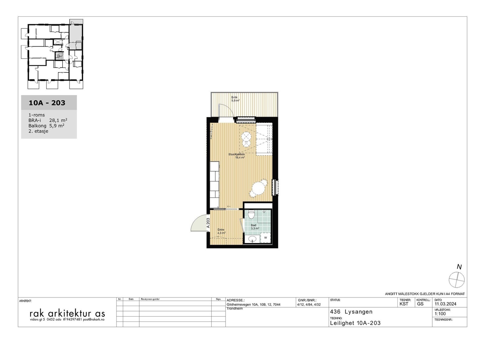 God og arealeffektiv planløsning. Galleribilde