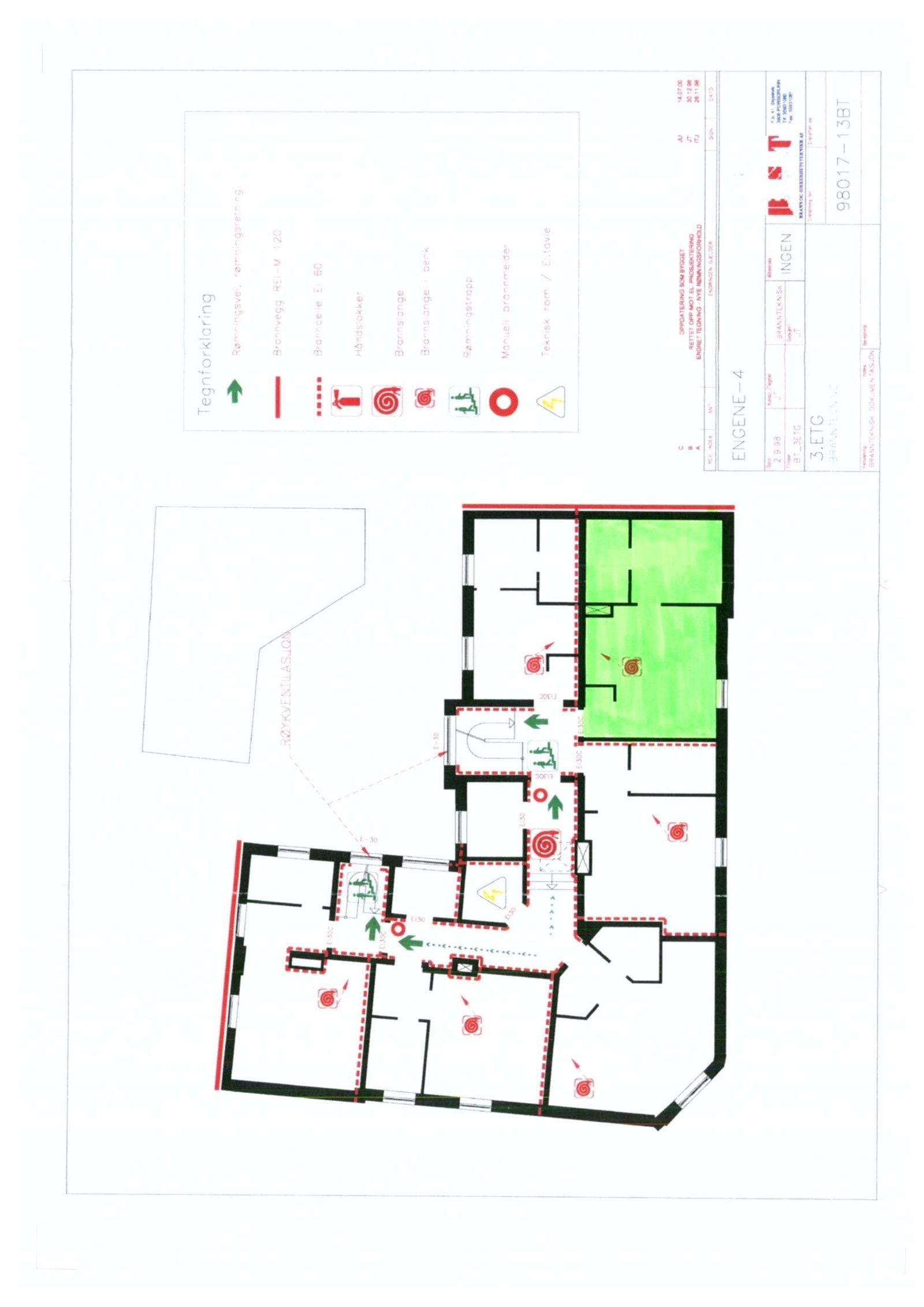 Plantegning over leiligheten Galleribilde