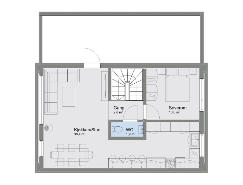 Plantegning 2. etg. Galleribilde