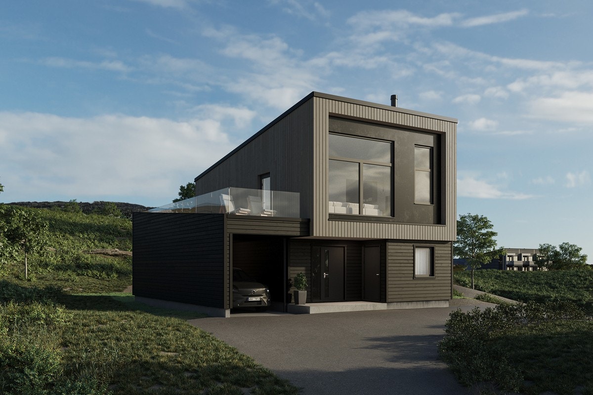 Perspektiv fasade Galleribilde