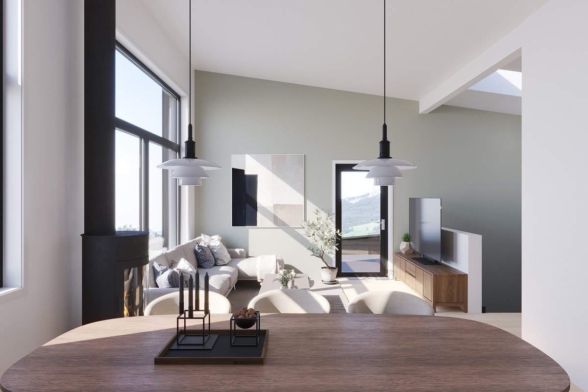 Perspektiv stue/trapp Galleribilde