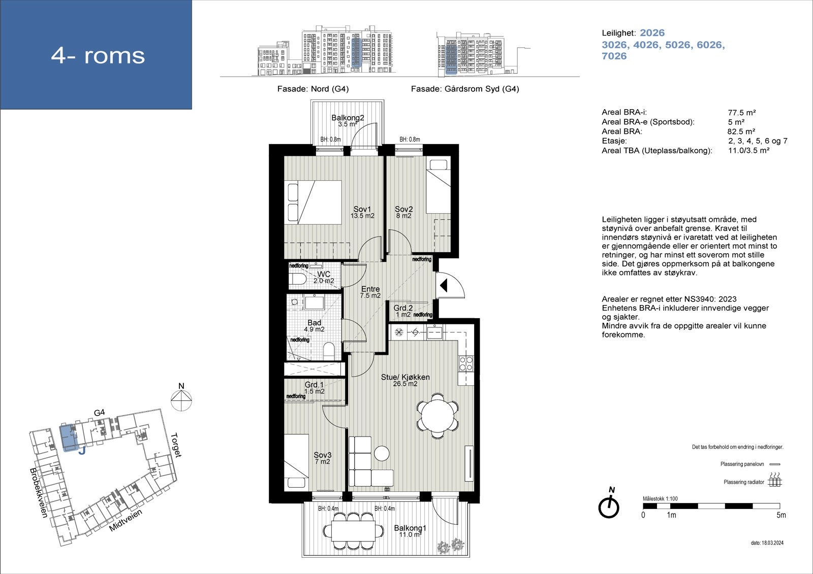 Planløsning leilighet 7026 Galleribilde