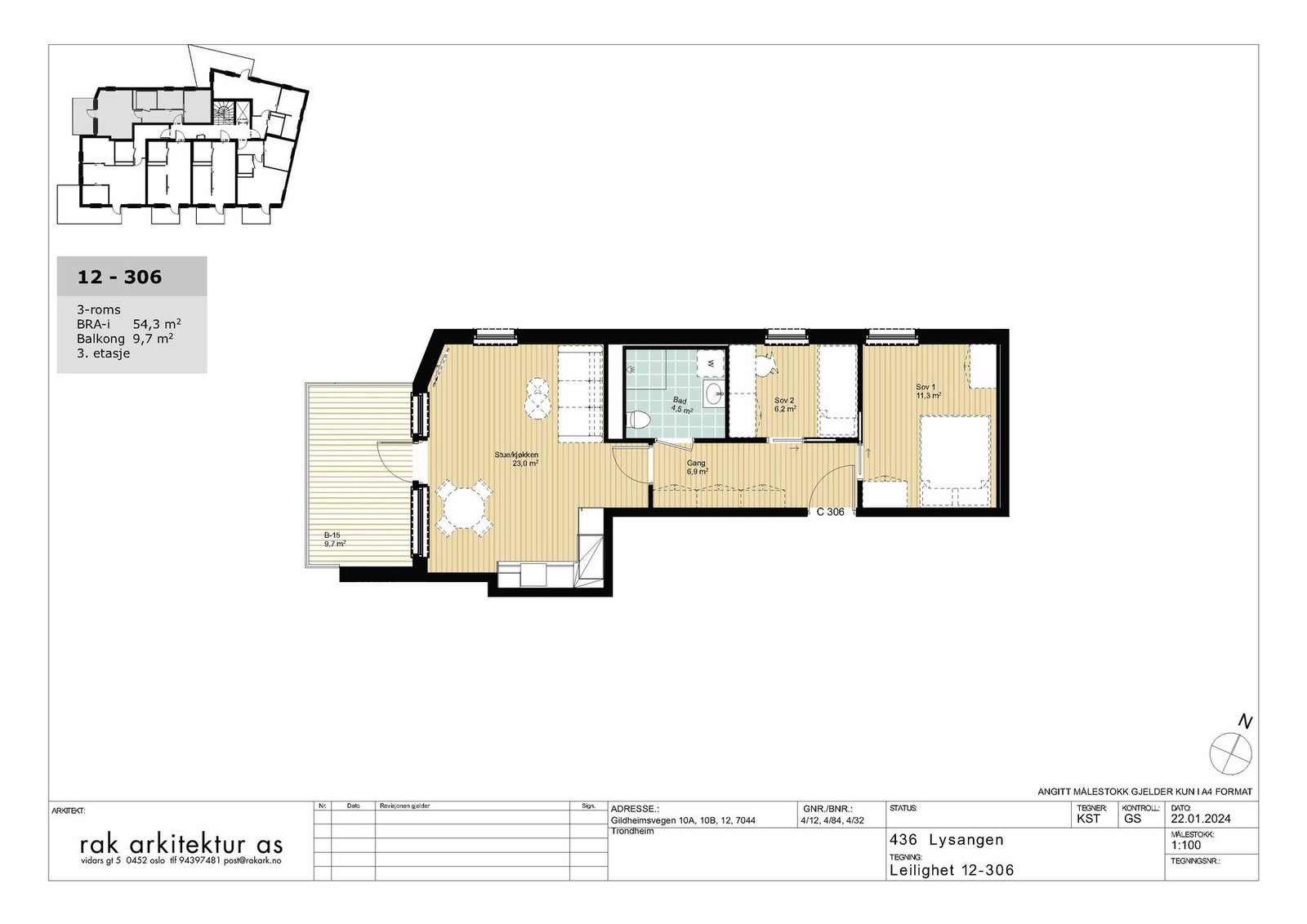 Planskisse. Galleribilde