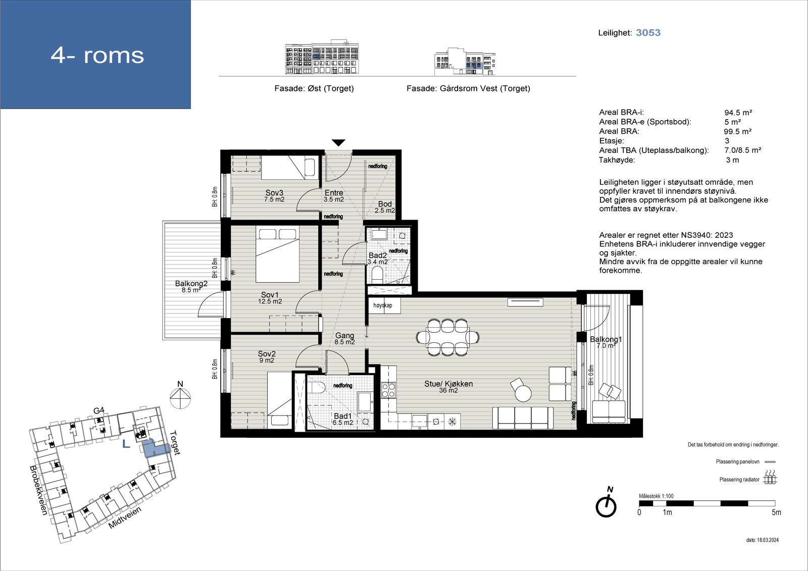 Planløsning leilighet 3053 Galleribilde