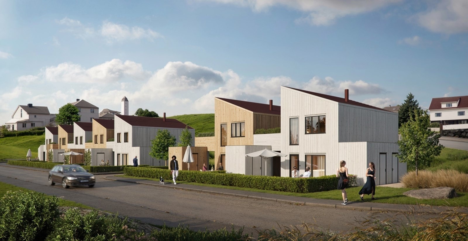 Endelig har vi gleden av å presentere et unikt prosjekt hvor vi har både leiligheter og rekkehus til en pris som kan passe mange. Galleribilde