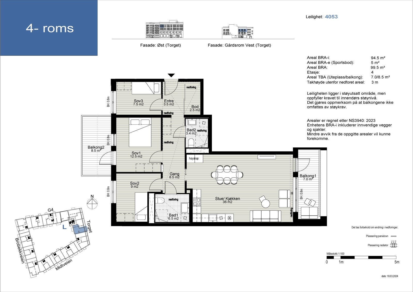 Planløsning leilighet 4053 Galleribilde