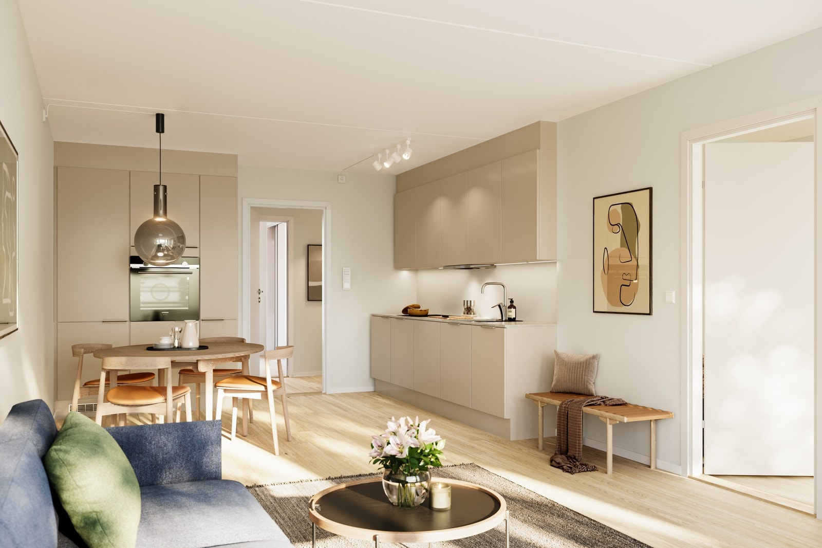 Delikat HTH Stockholm kjøkken. Her vil du i tillegg få mulighet til å velge til andre utvalgte fronter kostnadsfritt Galleribilde