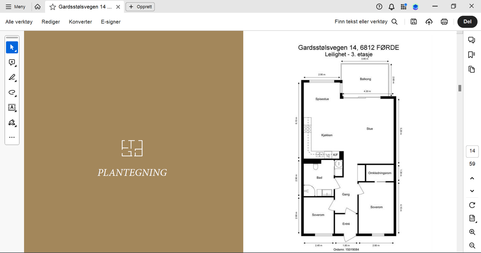 Planteikning Galleribilde