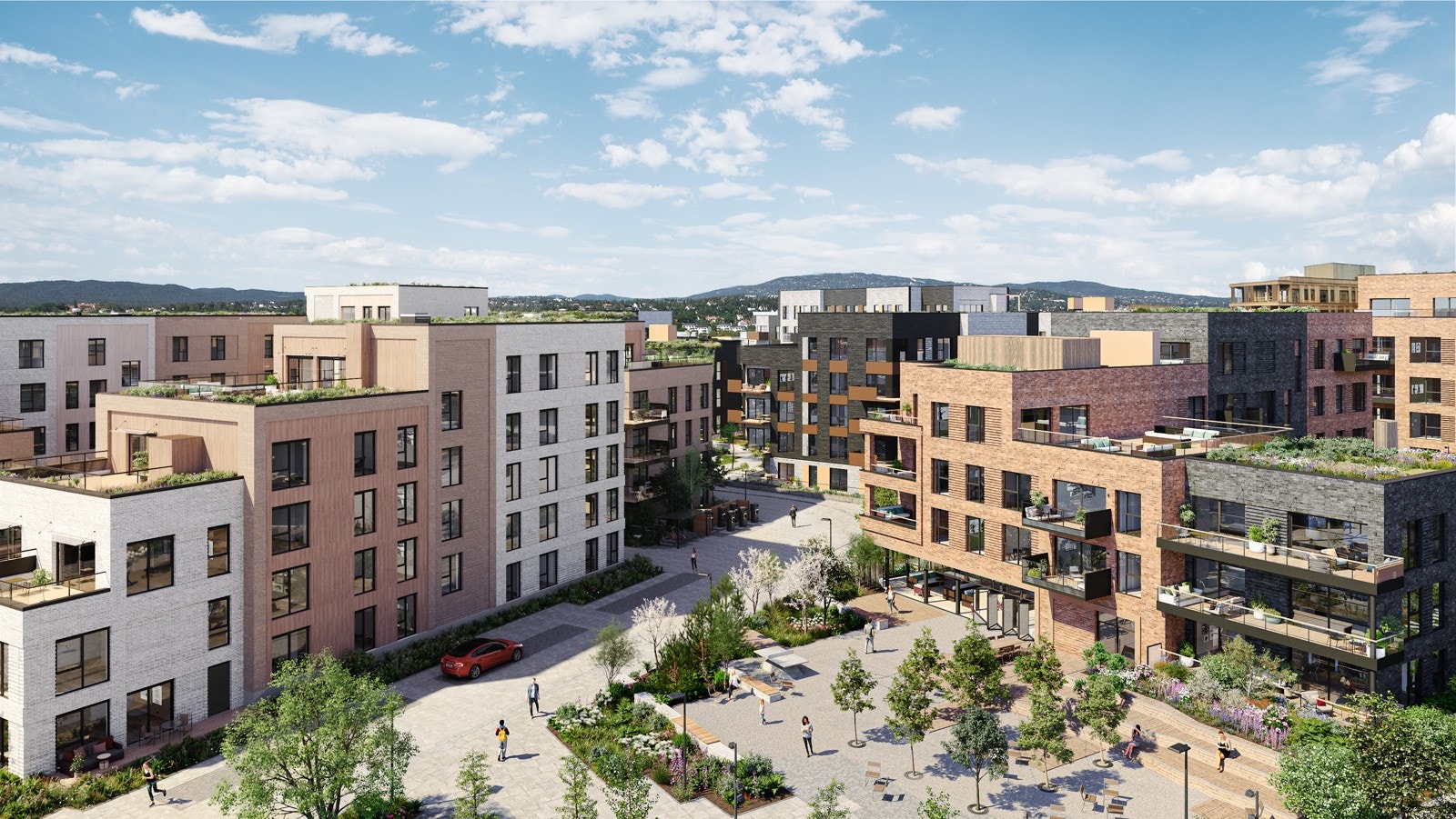 I hjertet av Storøykilen ligger torget med felleslokalet til bruk for Storøykilens beboere Galleribilde