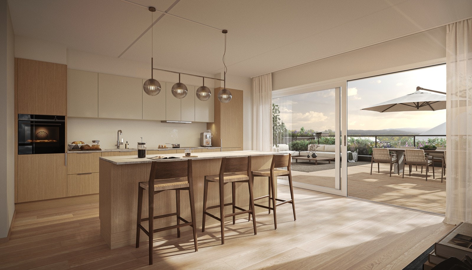 Enkelte leiligheter har oppgradert standard Galleribilde