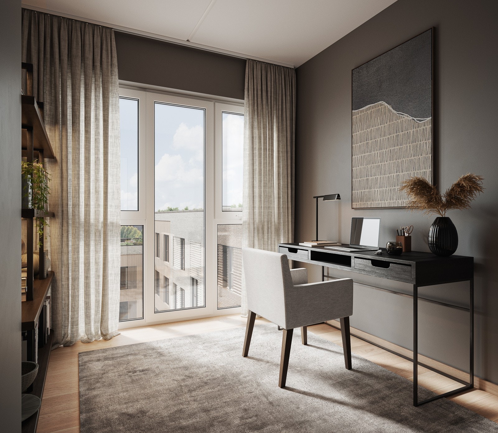 Flotte leiligheter med store vindusflater Galleribilde