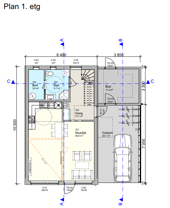 Plan 1. etasje Galleribilde