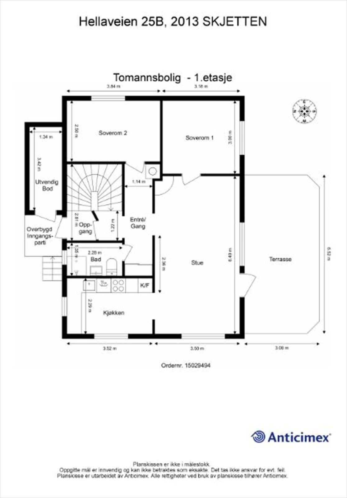 Plantegning 1. etg Galleribilde