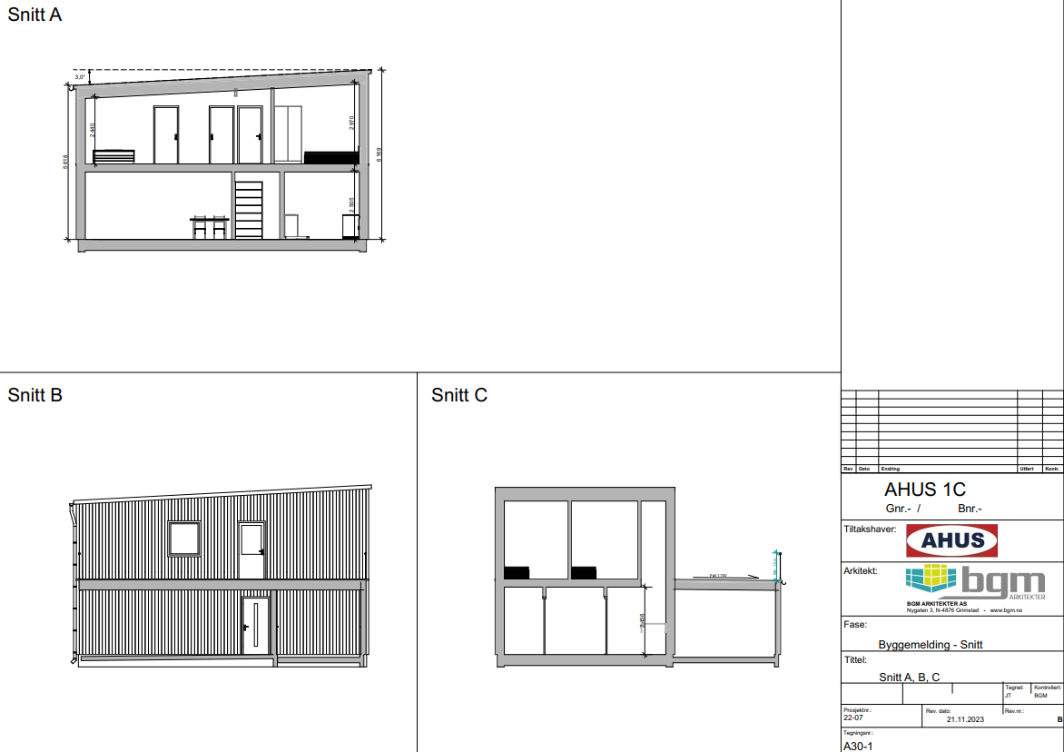 005_Fasade og snitt - Ahus 1C.png Galleribilde