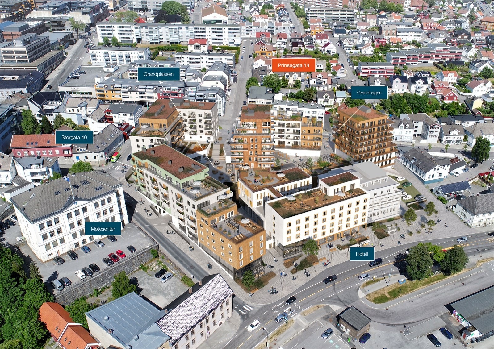 Grandkvartalet har blitt meget godtatt i markedet. Galleribilde