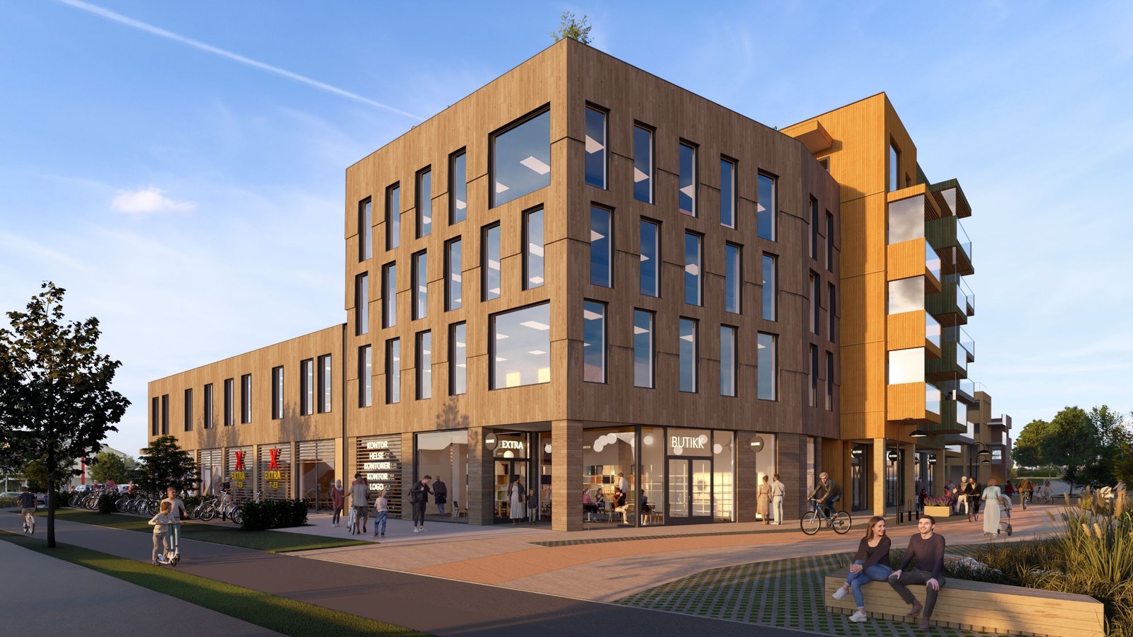 Coop Extra åpner ny og stor, flott butikk. I tillegg er det konkret dialog med apotek, bokhandel, frisør, legesenter, tannlege, manuell terapi/kiropraktikk og øvrige helsetjenester. Galleribilde