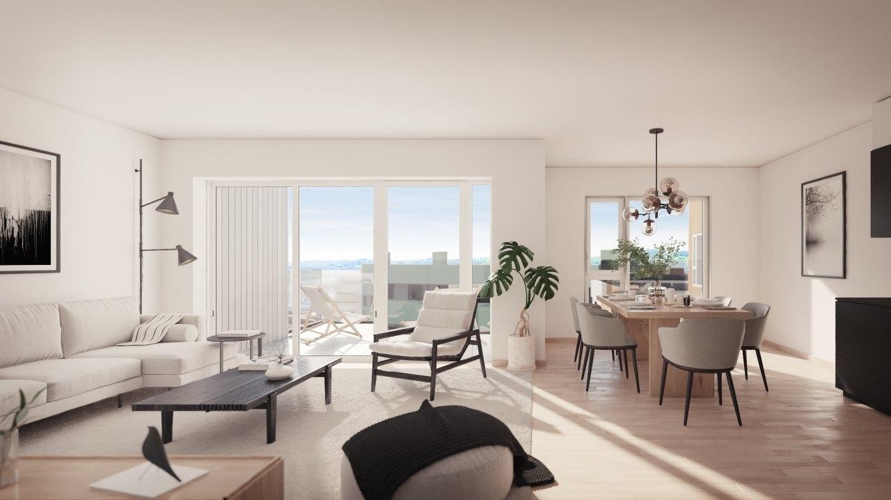 Leilighetene har gjennomgående god standard. Lyst, delikat og moderne... Galleribilde