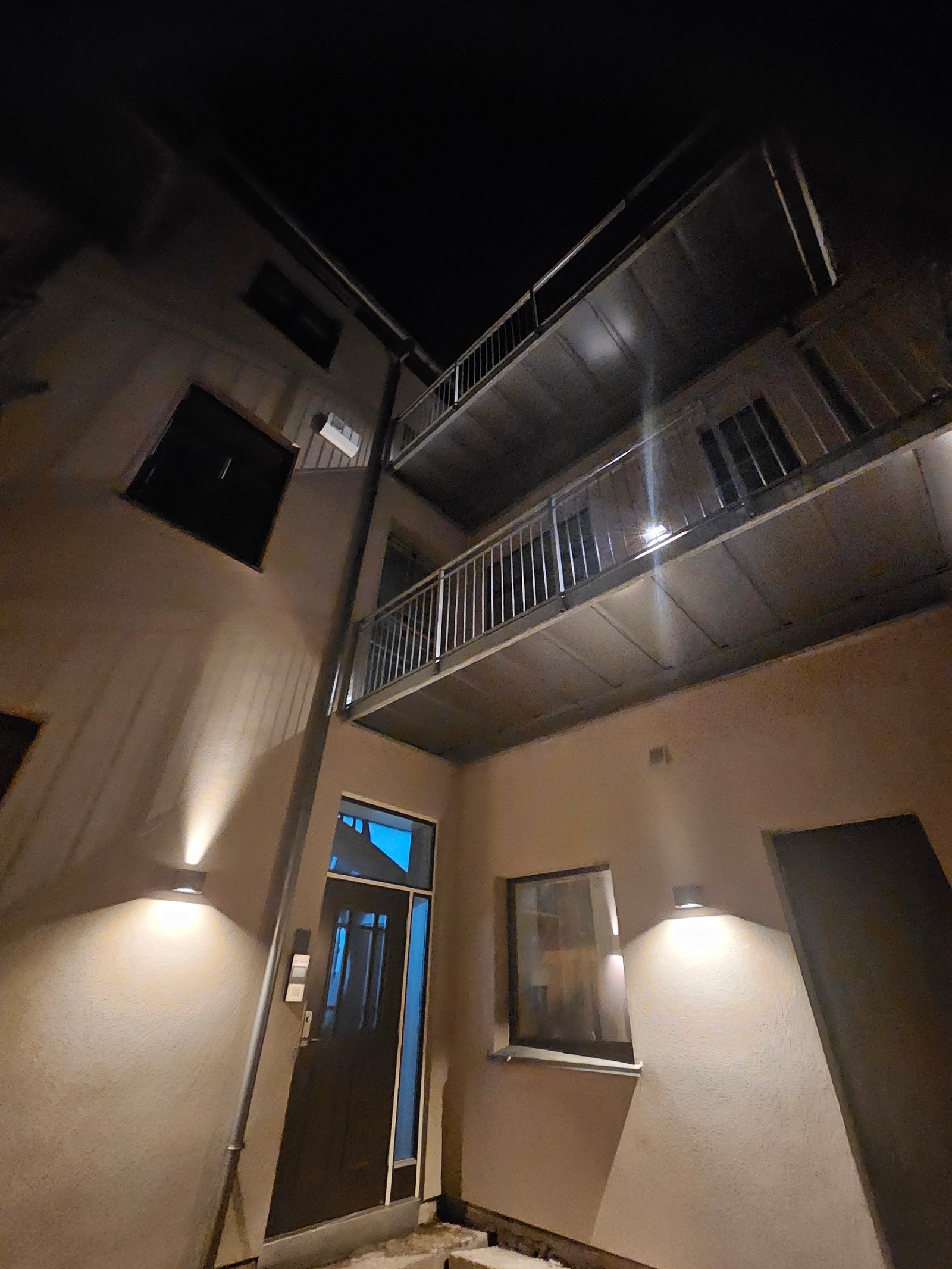 Kveld balkonger inngang Galleribilde