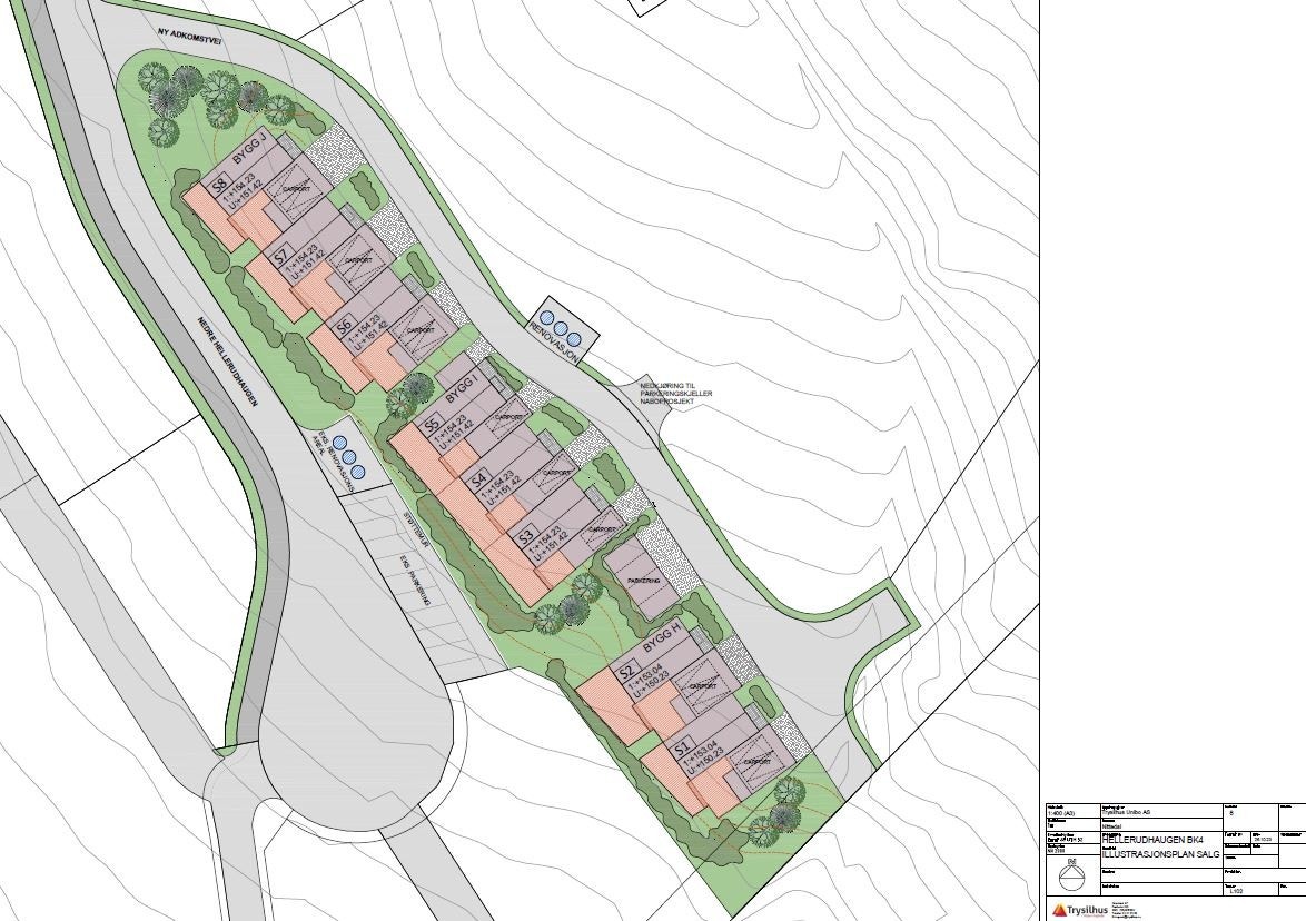 Utomhusplan over prosjektet Galleribilde