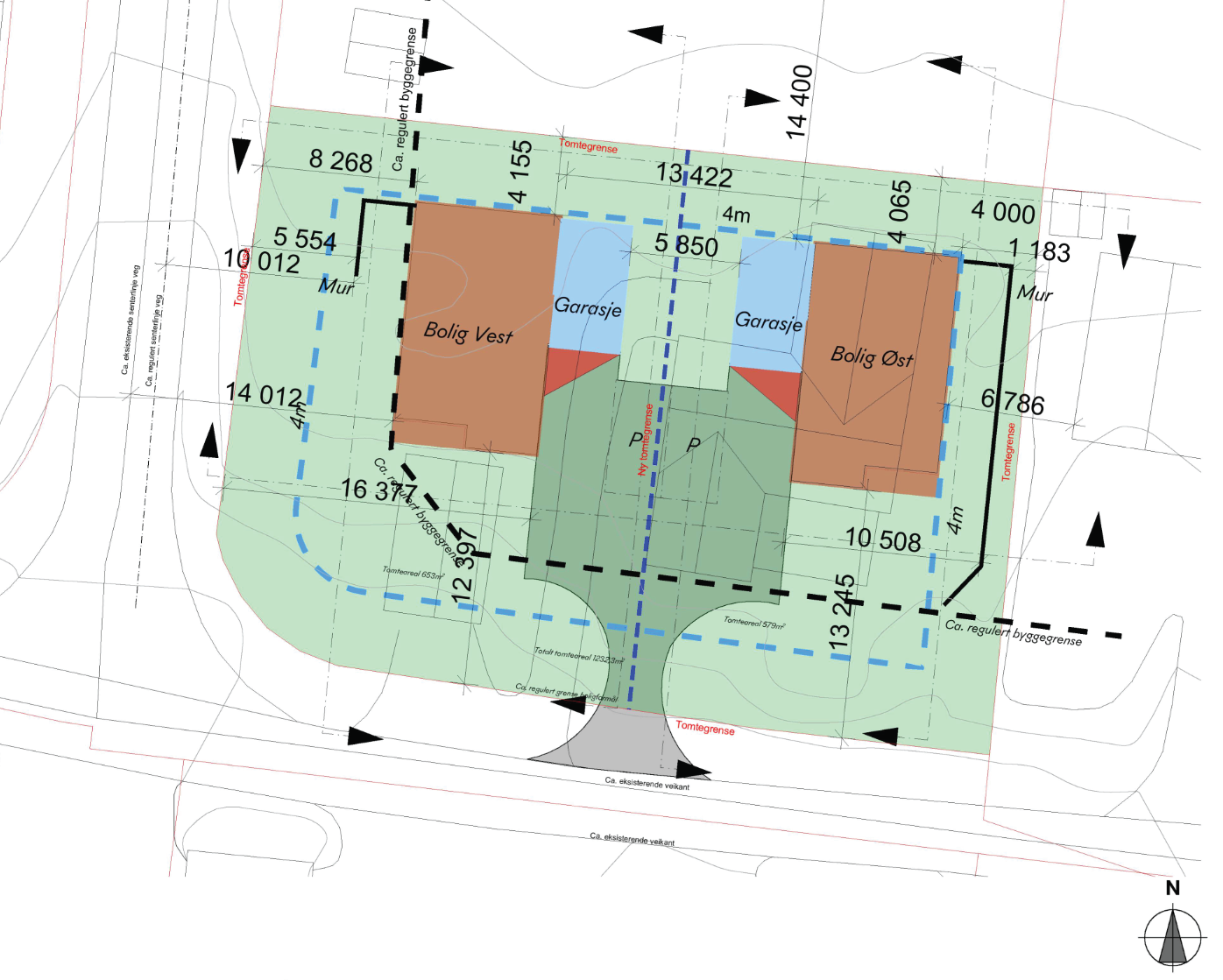 Kart over eiendommen Galleribilde