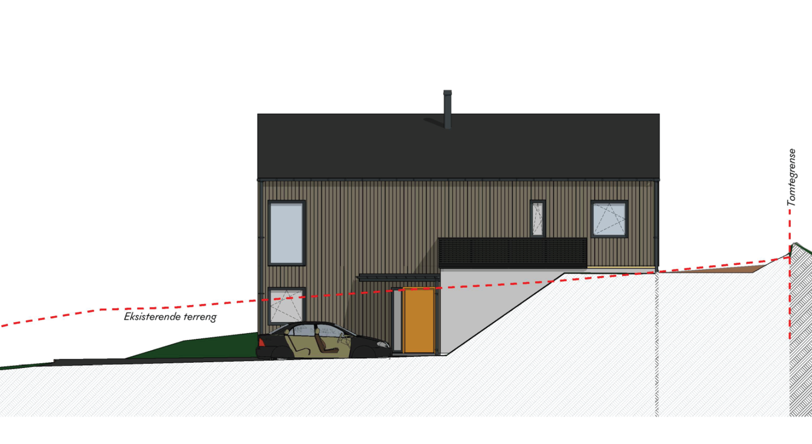 Fasade øst Galleribilde