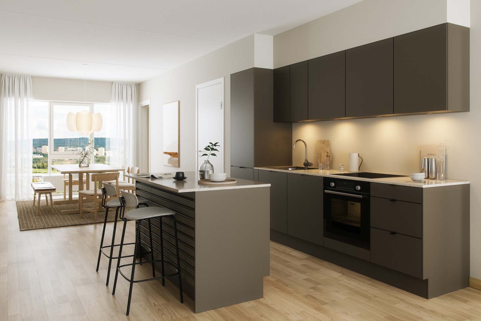 Velkommen til Vollebekk Stasjon G-201 - Bildet er en illustrasjon for presentasjon av prosjektet og er ikke utarbeidet spesifikt for denne leiligheten, avvik vil forekomme Galleribilde