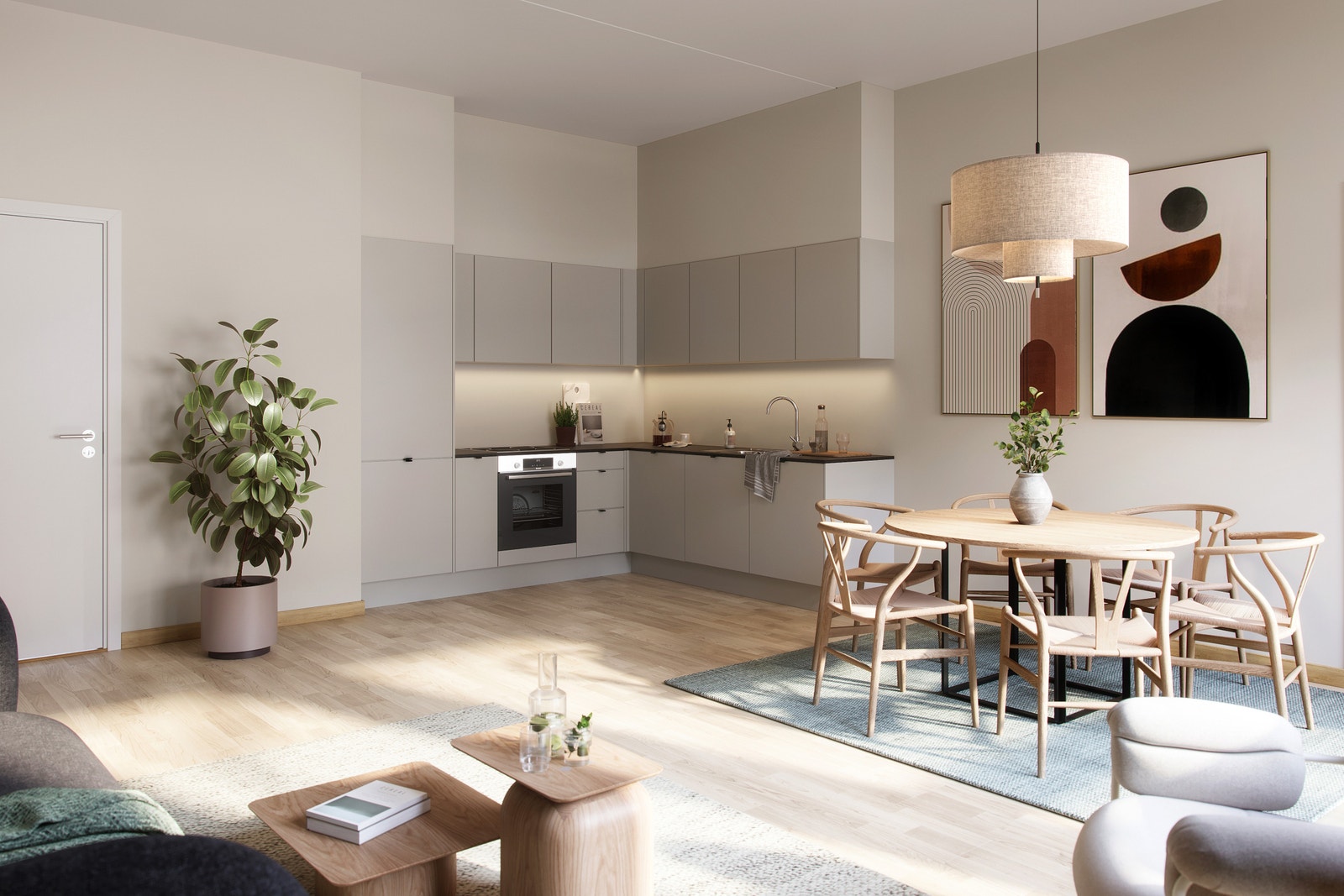 Bildet er en illustrasjon for presentasjon av prosjektet og er ikke utarbeidet for denne leiligheten spesifikt, avvik vil forekomme Galleribilde