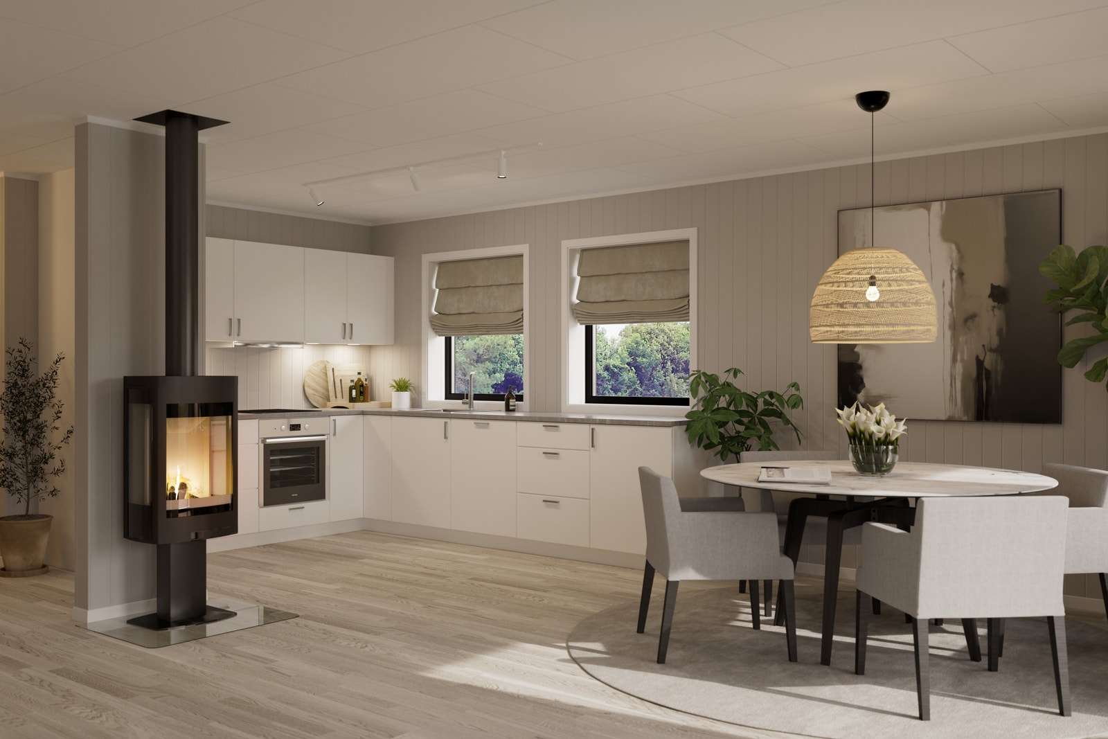 E3-E4 kjøkken. Illustrasjoner er av illustrativ karakter og avvik kan forekomme Galleribilde