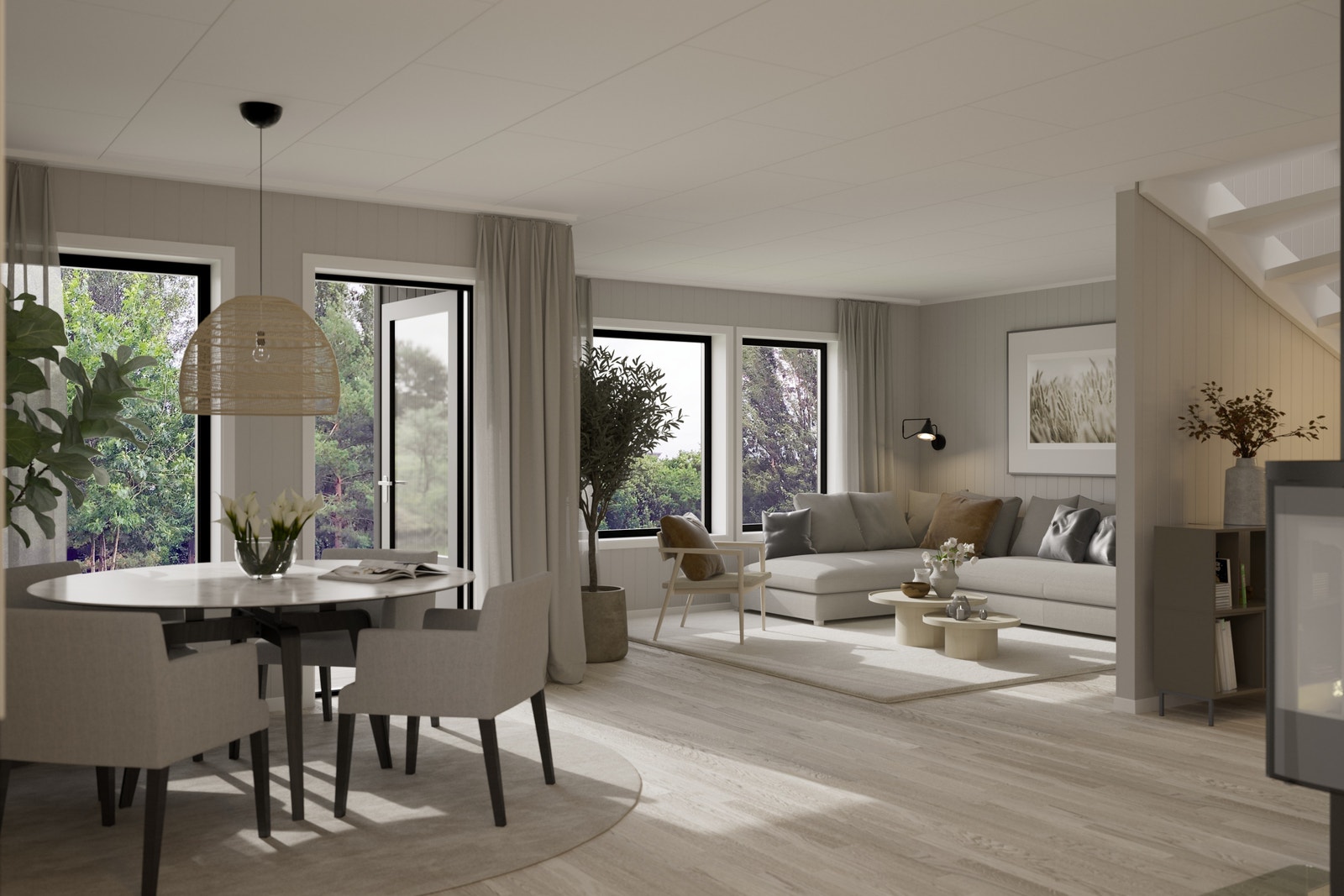 E3-E4 stue. Illustrasjoner er av illustrativ karakter og avvik kan forekomme Galleribilde