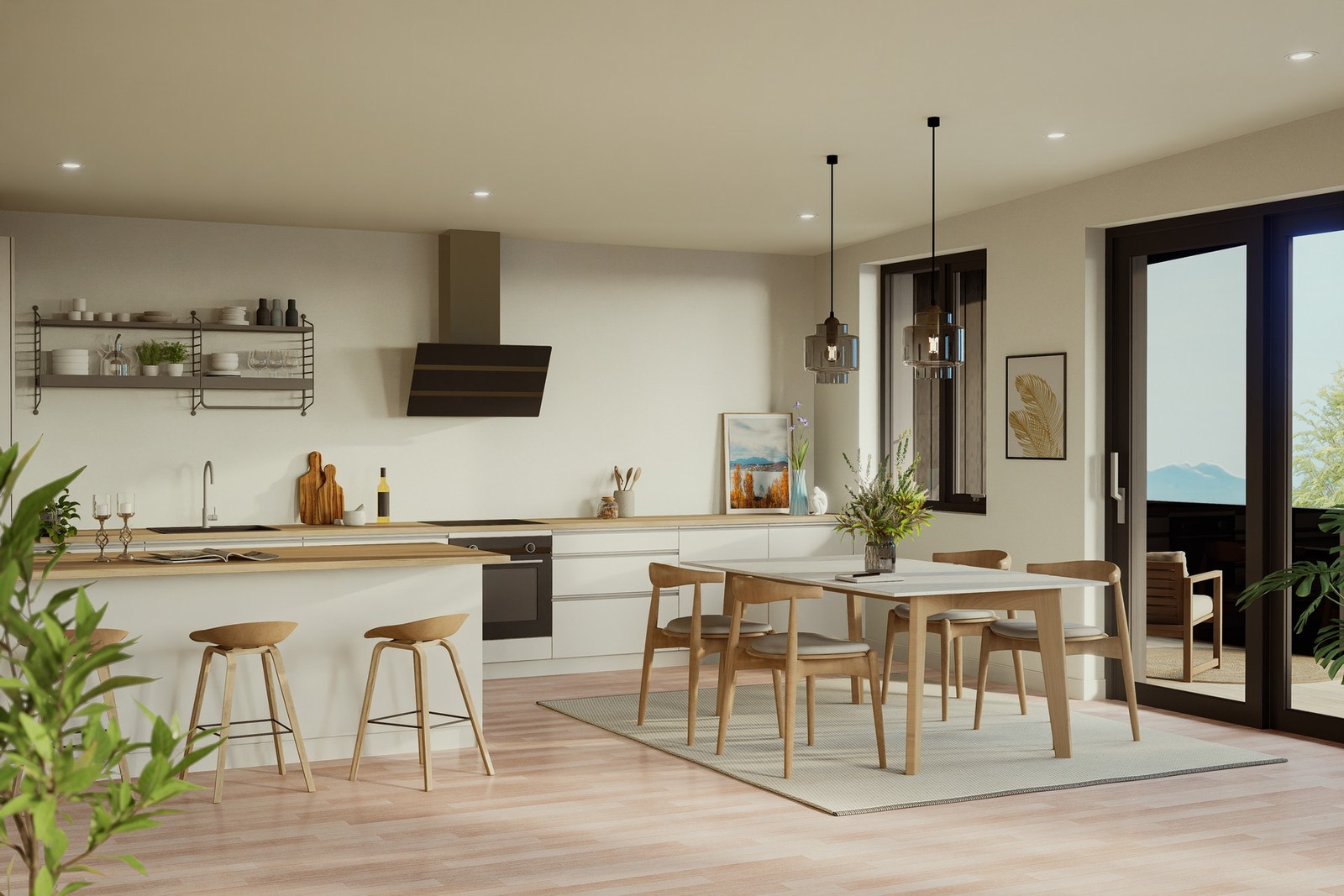 Eksempel på kjøkkenløsning. Galleribilde