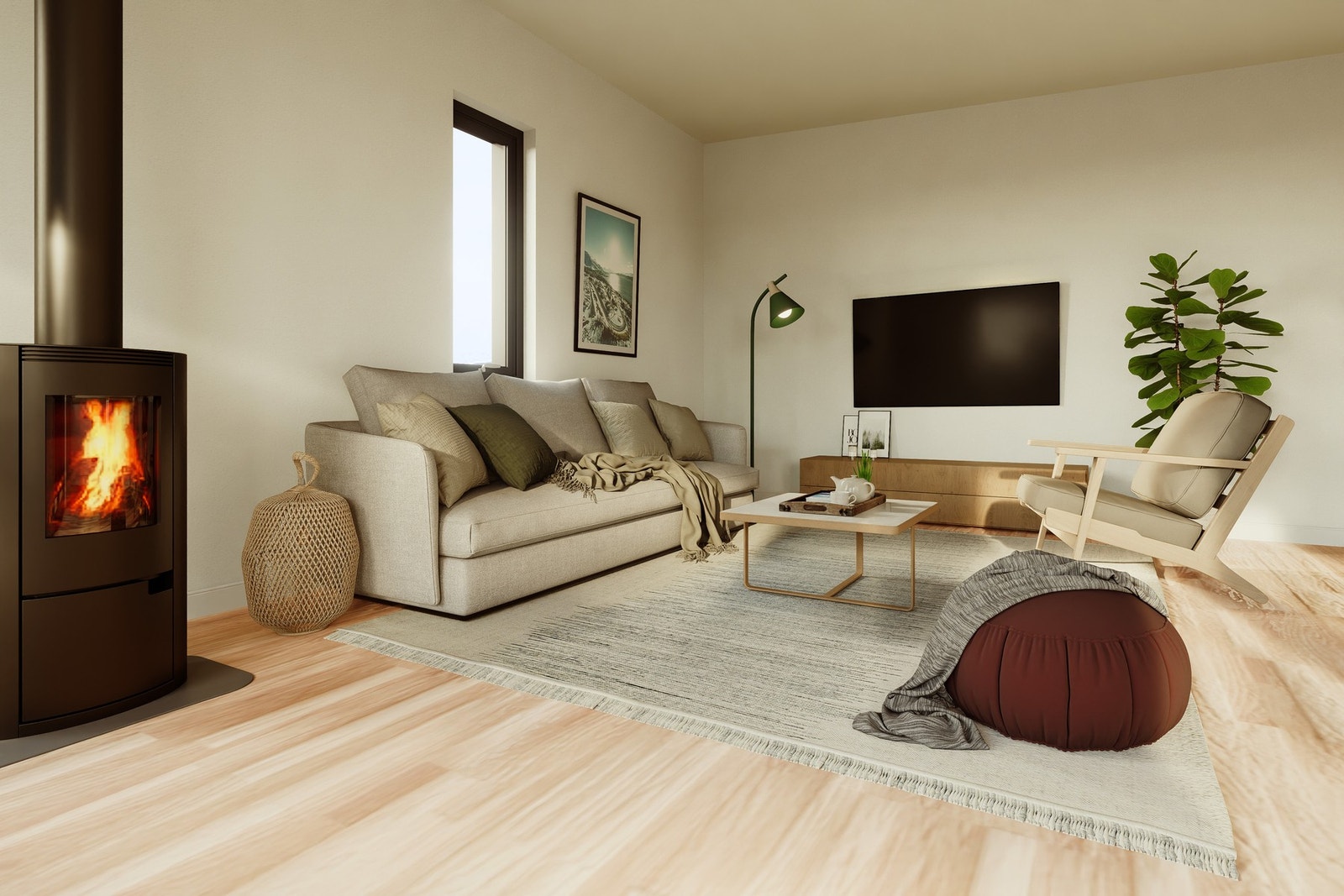 Eksempel på stue. Galleribilde