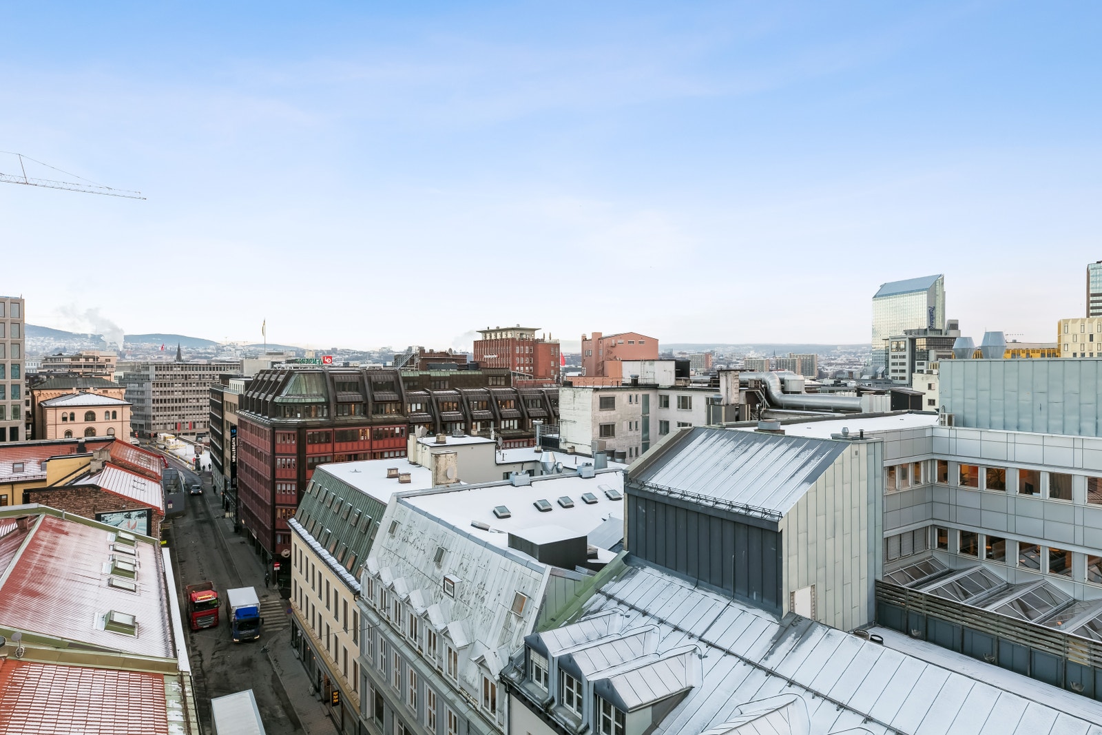 Utsikt fra 9. etasje, utsikt nordover Galleribilde