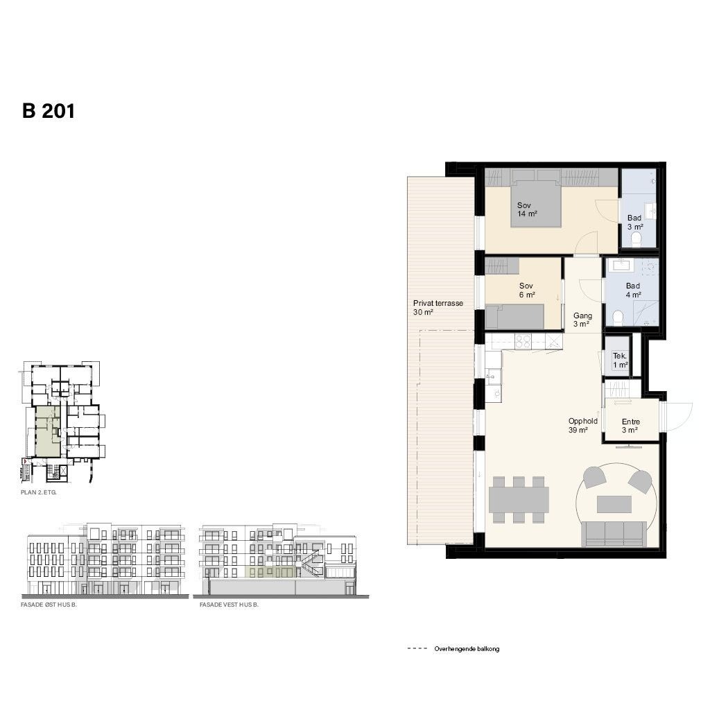 Plantegning B201 Galleribilde