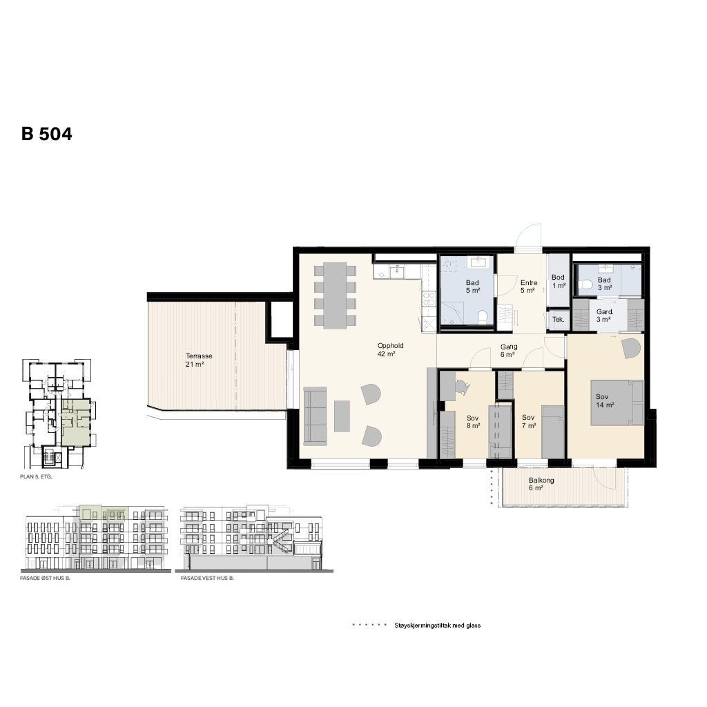 Plantegning B504 Galleribilde