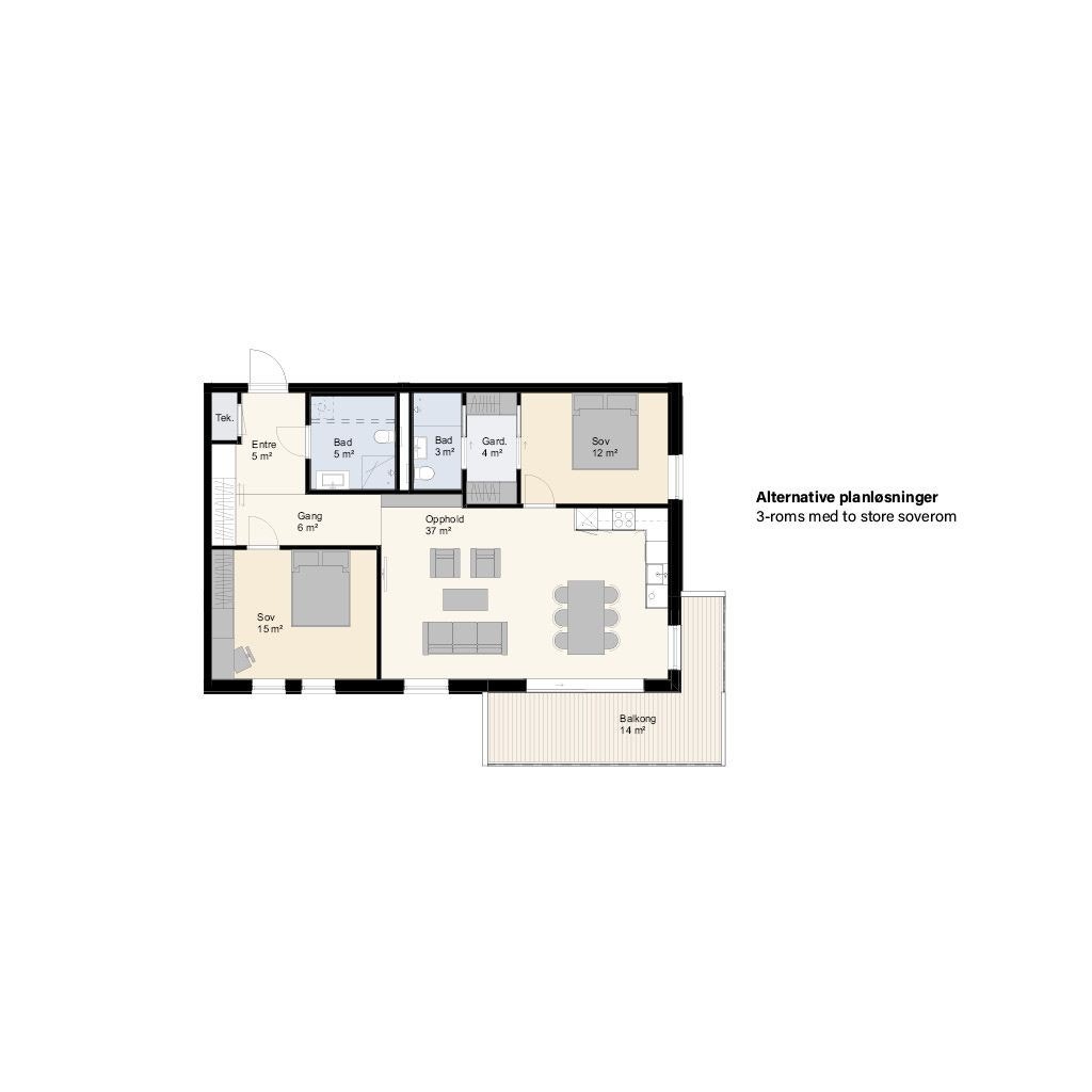 Alternativ plantegning Galleribilde