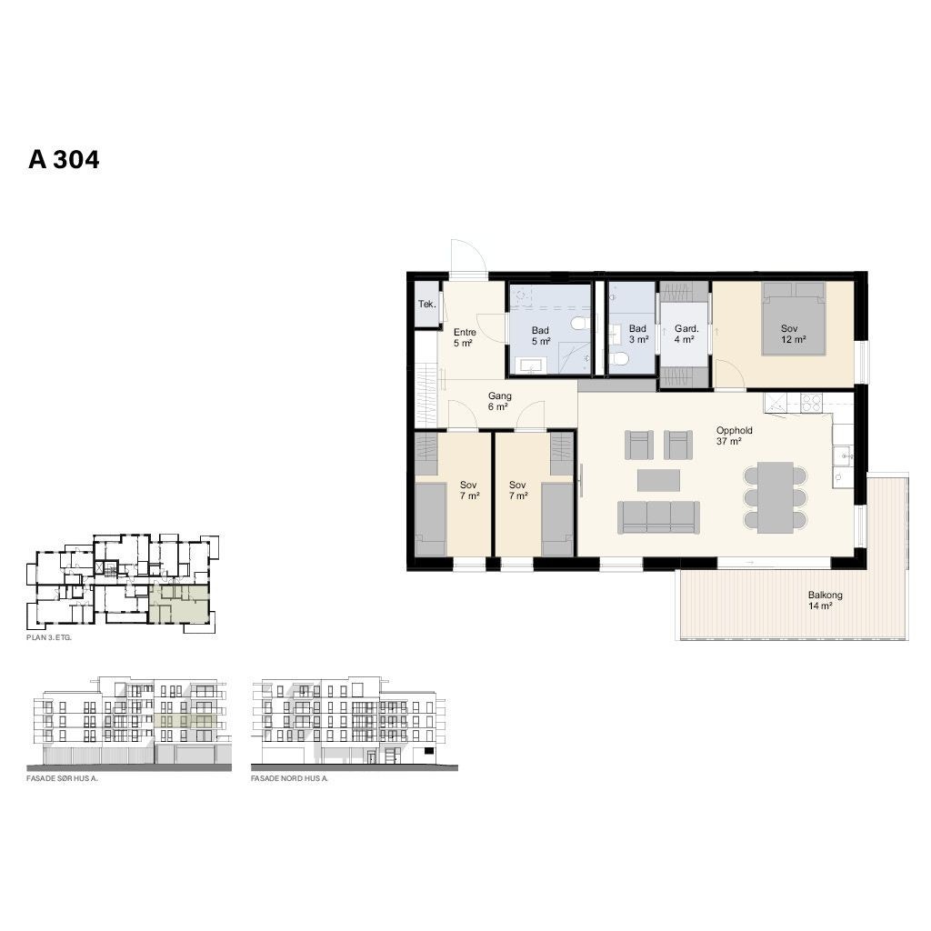 Plantegning A304 Galleribilde