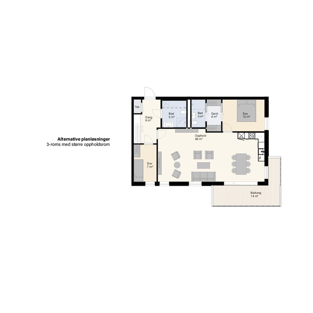 Alternativ plantegning Galleribilde