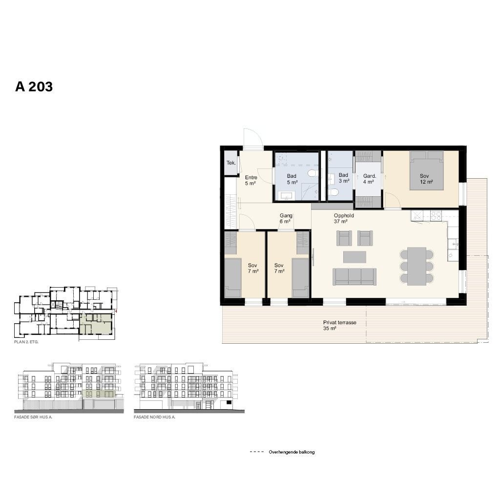 Plantegning A203 Galleribilde