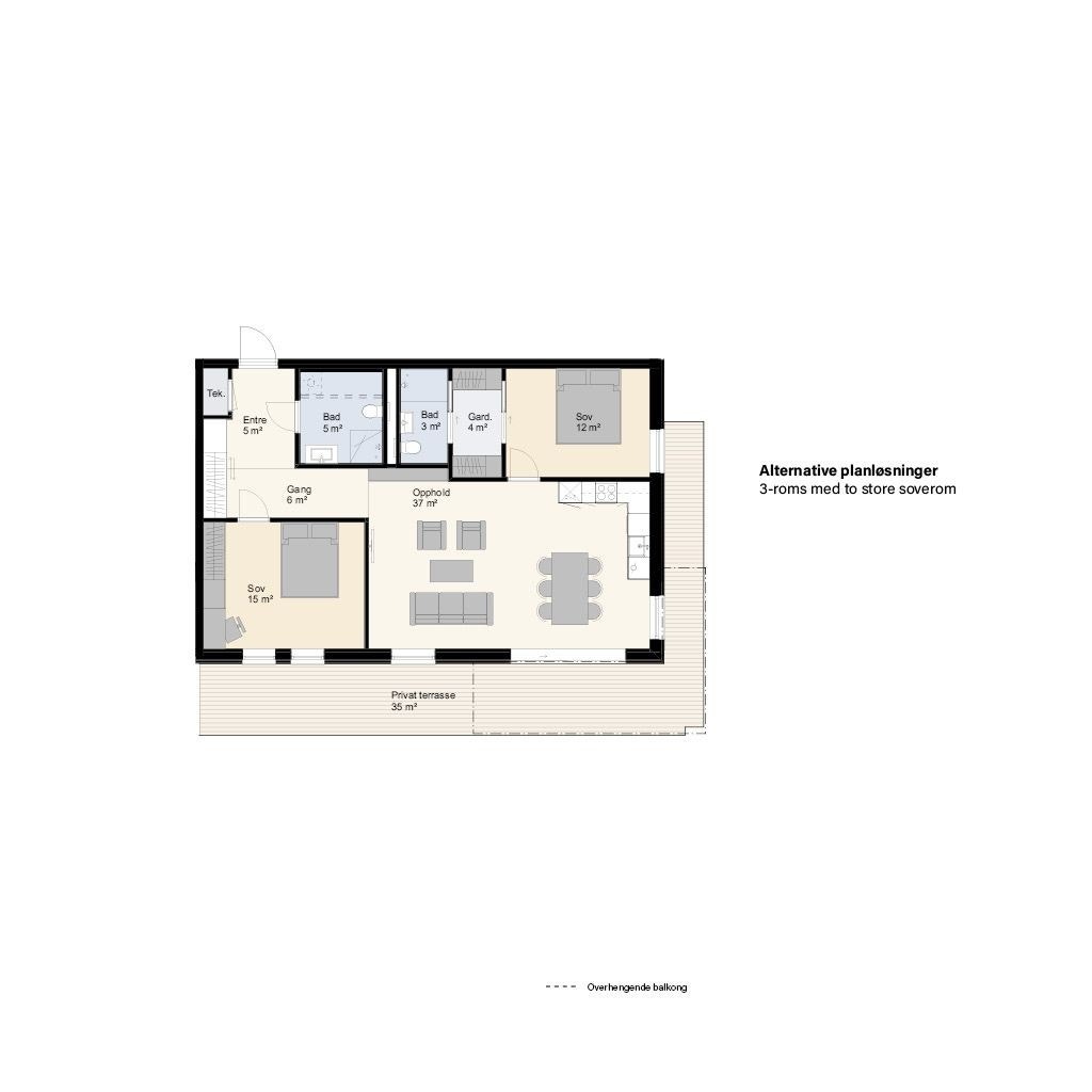 Alternativ planløsning A203 Galleribilde