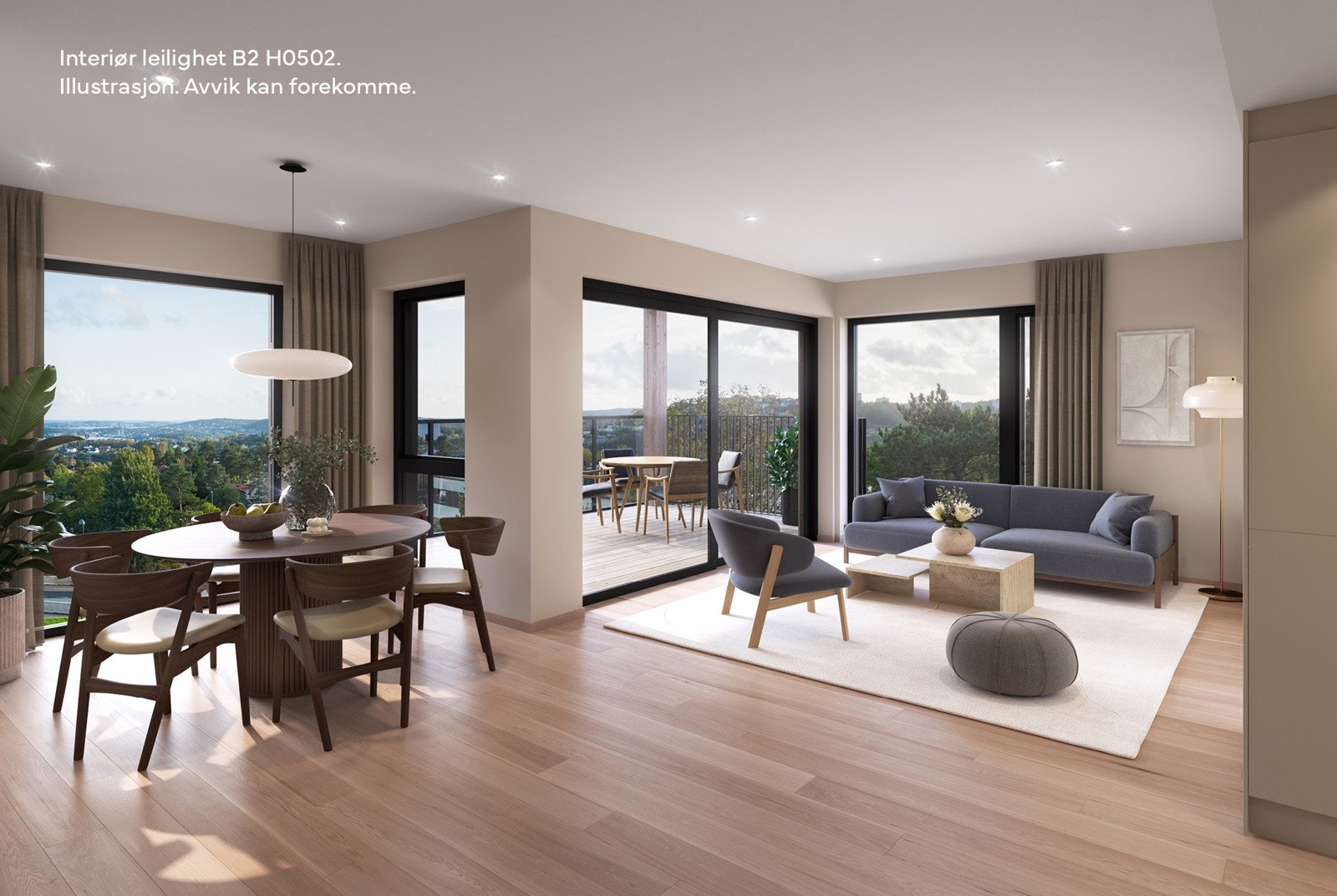 Illustrasjonsbilde leilighet H0502. Galleribilde