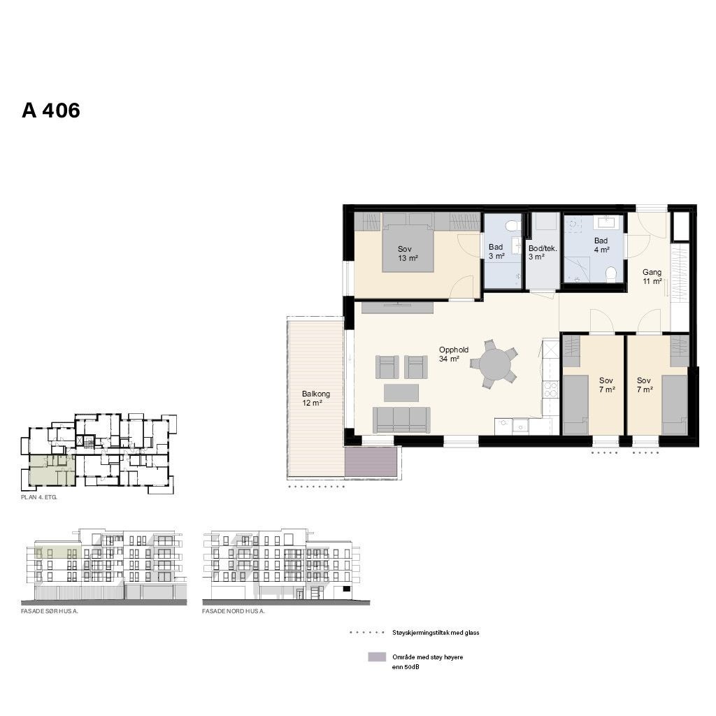 Plantegning A406 Galleribilde