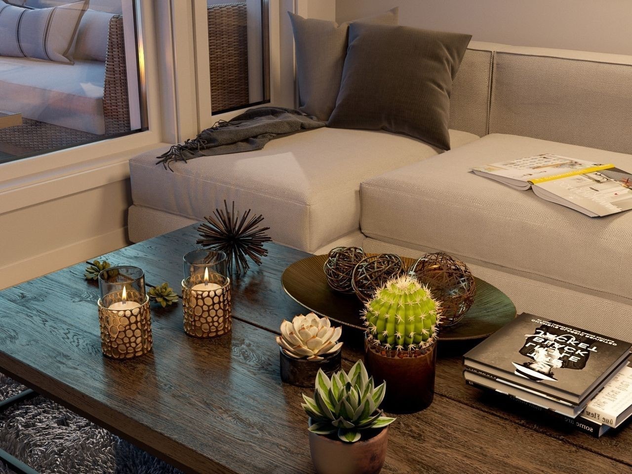 Stemningsglimt frå stua i bustaden Galleribilde