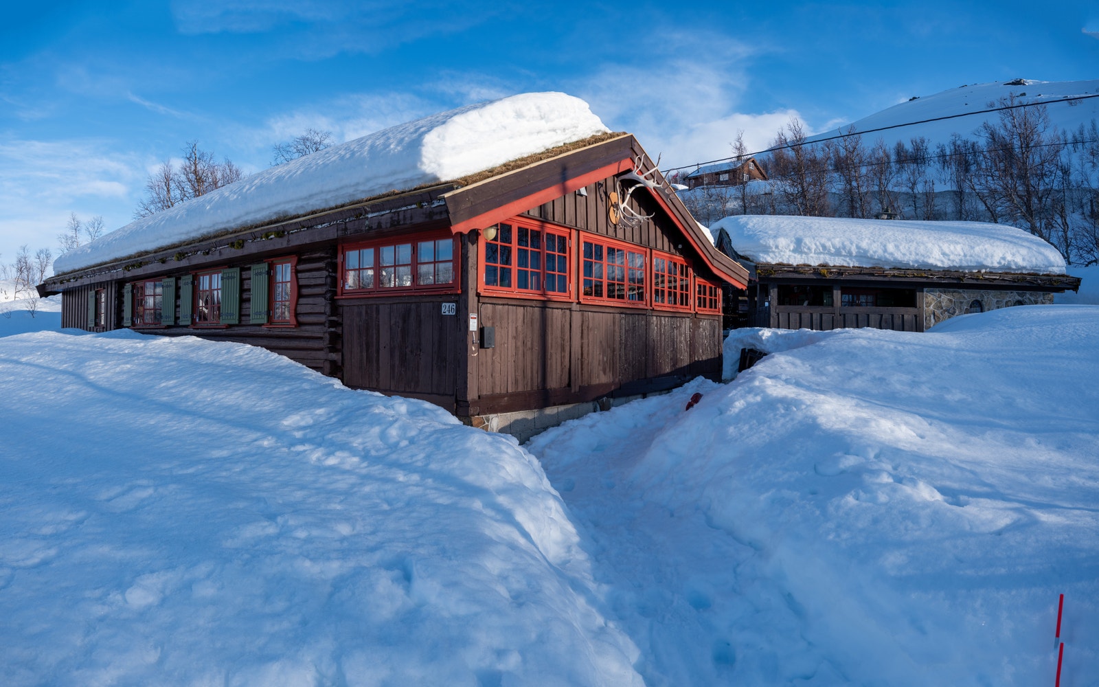 Brøyteservice er fram til pinnen nederst til høyre i bildet. Galleribilde