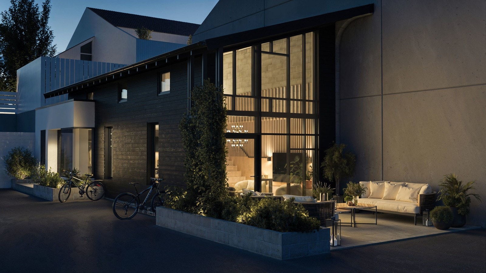 I deler av stuen er det meget god takhøyde som preger leiligheten på en veldig god måte. Her er det også adkomst til 2 etg via lekker trapp i eik. Galleribilde