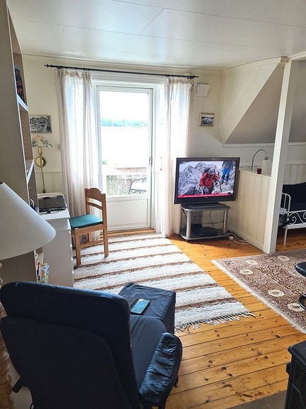Stue mot sør , utgang terrasse Galleribilde