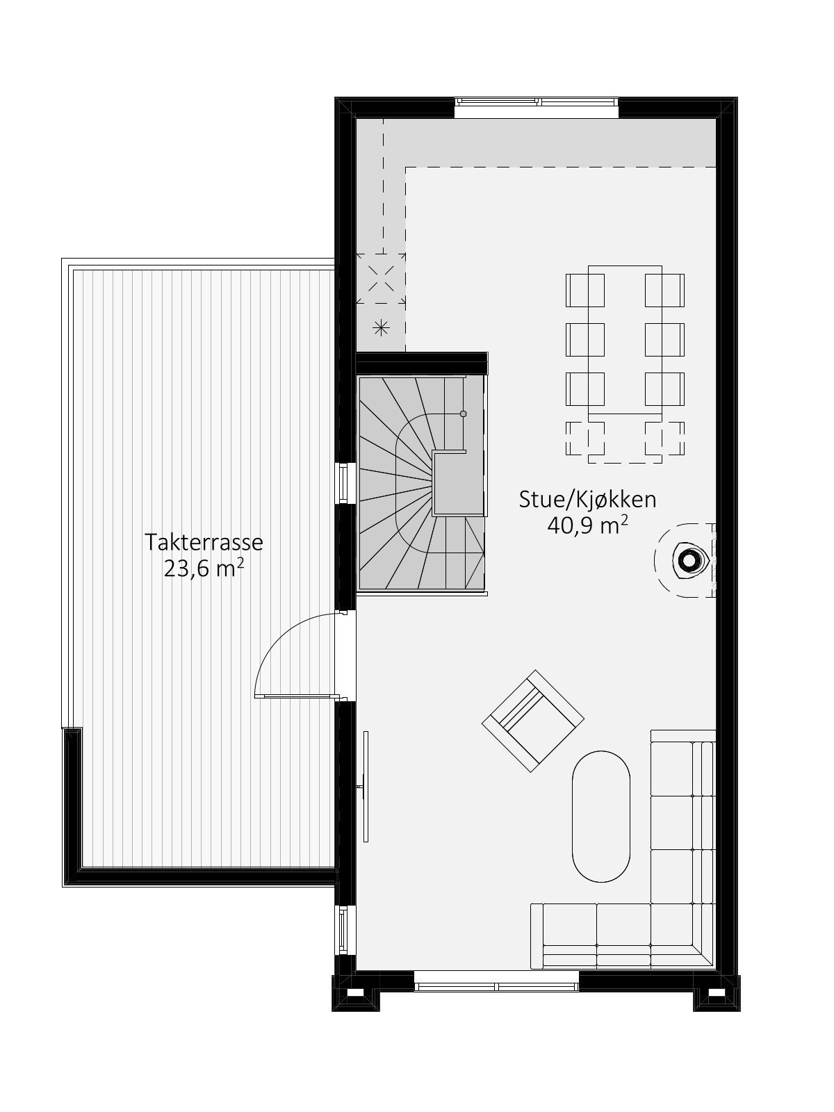 9B plantegning 2. etasje Galleribilde