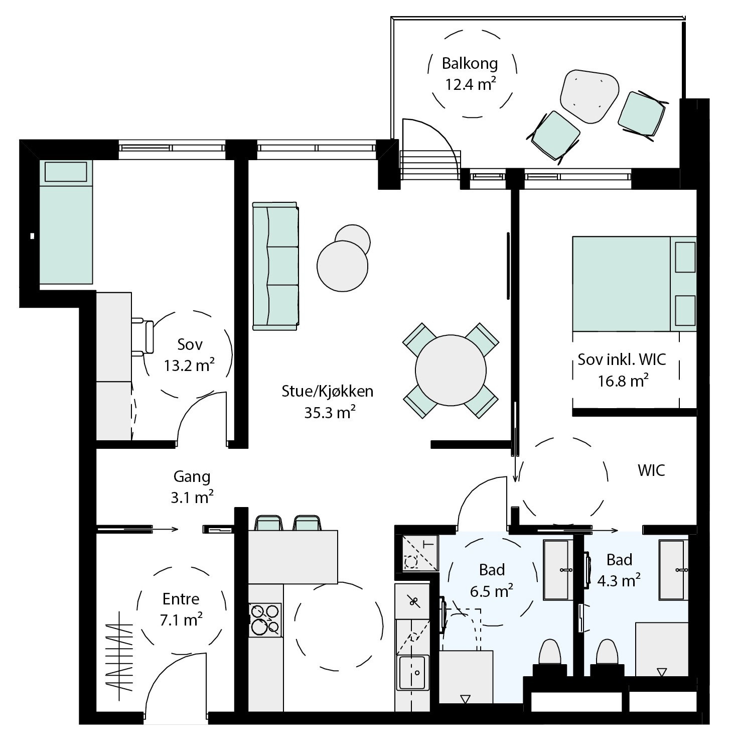 Plantegning H0502- 5.etg Galleribilde