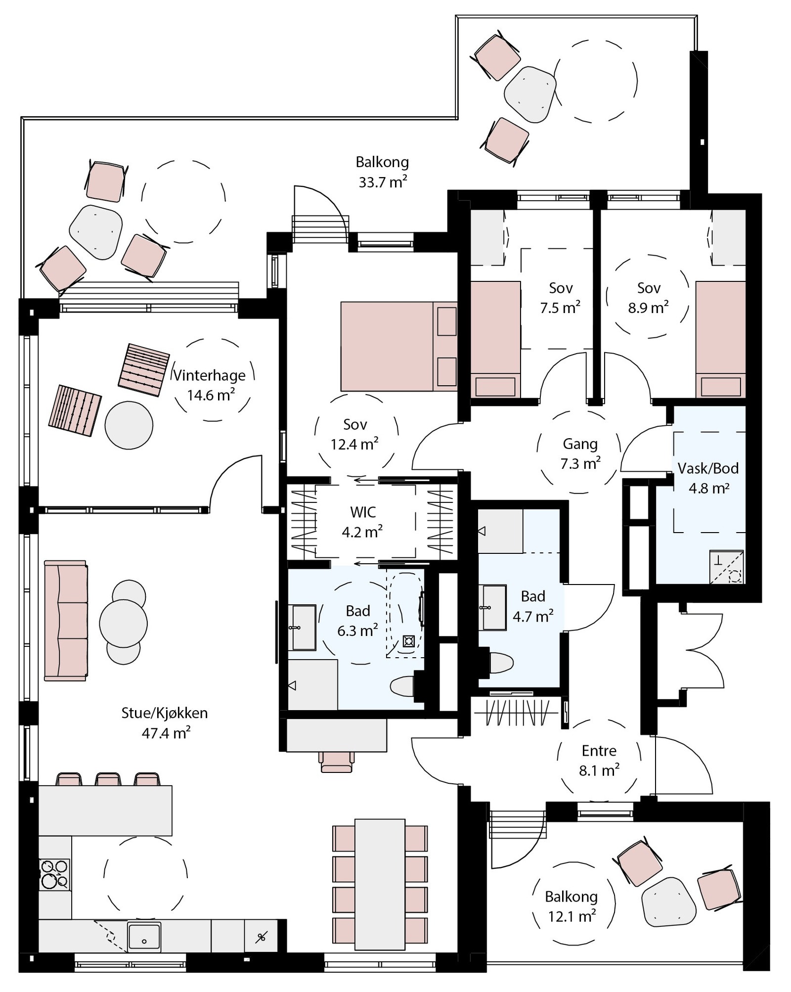 Plantegning H0501- 5.etg Galleribilde